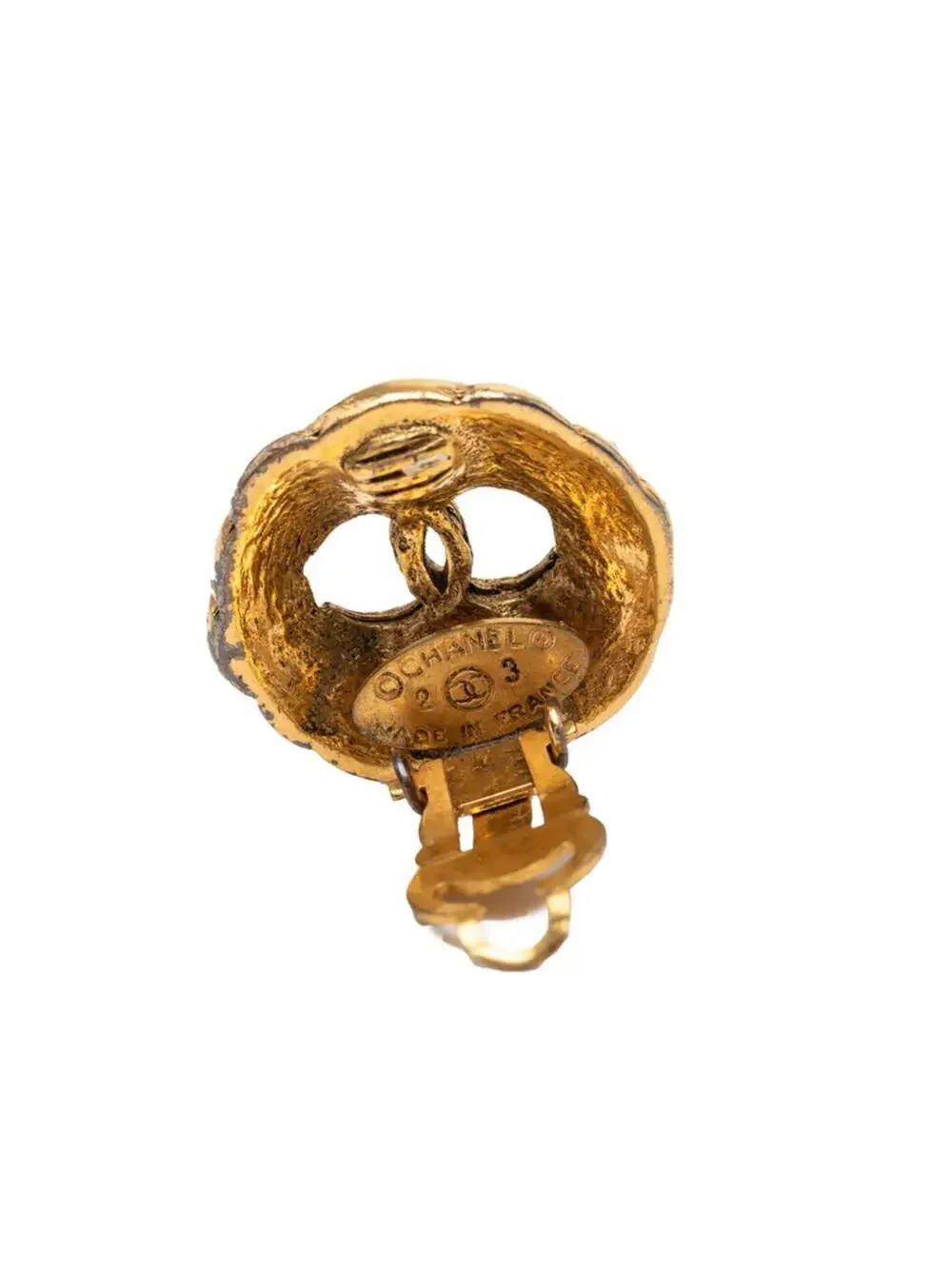 Chanel Cc Logo Clip-On Earrings Metal #246980C61B